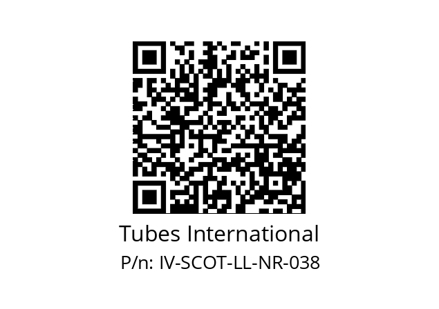   Tubes International IV-SCOT-LL-NR-038