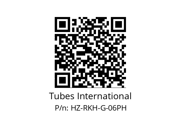   Tubes International HZ-RKH-G-06PH