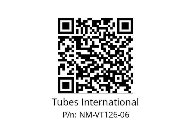   Tubes International NM-VT126-06