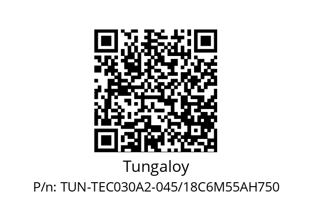   Tungaloy TUN-TEC030A2-045/18C6M55AH750