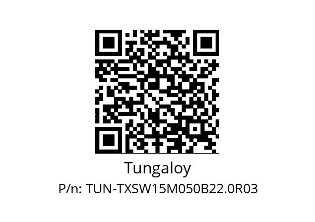   Tungaloy TUN-TXSW15M050B22.0R03