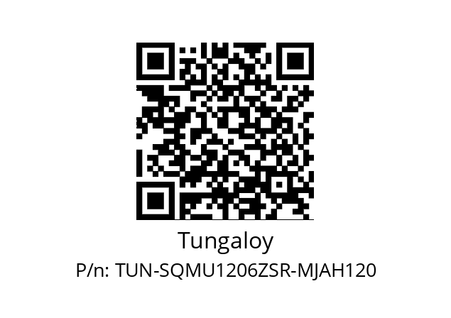   Tungaloy TUN-SQMU1206ZSR-MJAH120