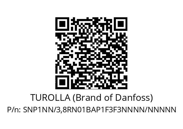   TUROLLA (Brand of Danfoss) SNP1NN/3,8RN01BAP1F3F3NNNN/NNNNN