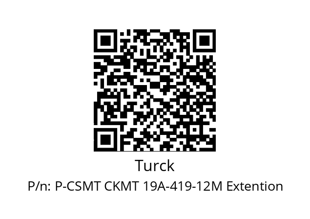   Turck P-CSMT CKMT 19A-419-12M Extention