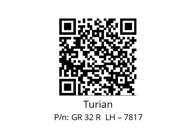   Turian GR 32 R  LH – 7817