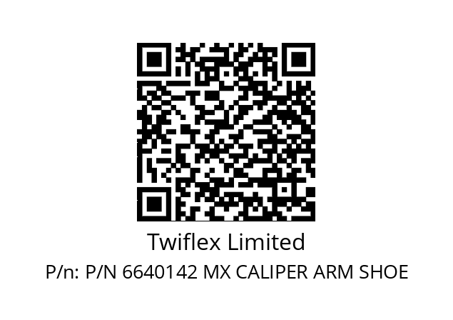   Twiflex Limited P/N 6640142 MX CALIPER ARM SHOE