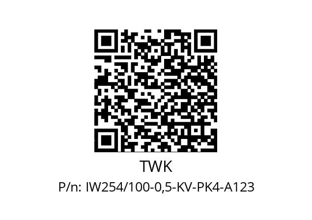   TWK IW254/100-0,5-KV-PK4-A123