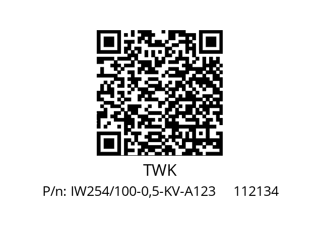   TWK IW254/100-0,5-KV-A123     112134