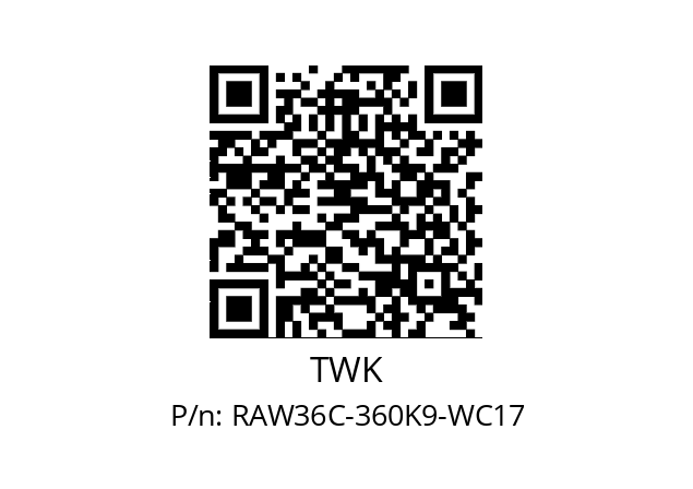   TWK RAW36C-360K9-WC17