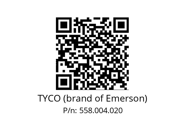   TYCO (brand of Emerson) 558.004.020