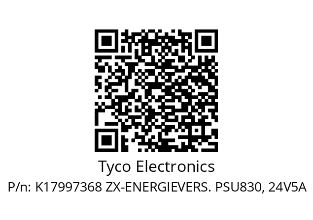   Tyco Electronics K17997368 ZX-ENERGIEVERS. PSU830, 24V5A