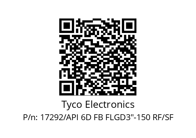   Tyco Electronics 17292/API 6D FB FLGD3"-150 RF/SF