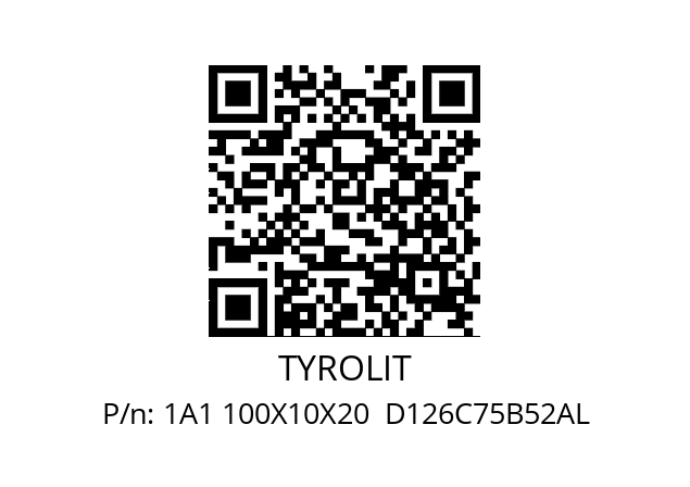   TYROLIT 1A1 100X10X20  D126C75B52AL