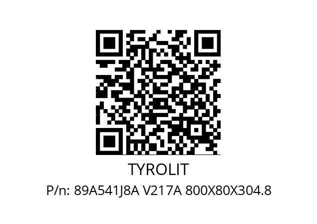   TYROLIT 89A541J8A V217A 800X80X304.8