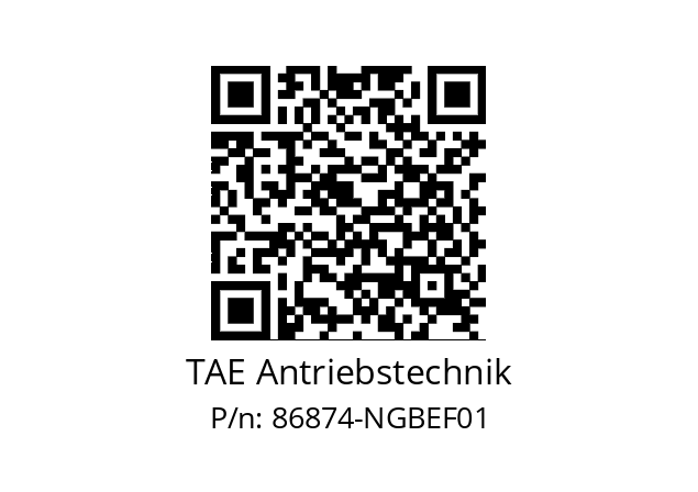   TAE Antriebstechnik 86874-NGBEF01