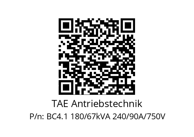   TAE Antriebstechnik BC4.1 180/67kVA 240/90A/750V