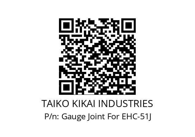   TAIKO KIKAI INDUSTRIES Gauge Joint For EHC-51J