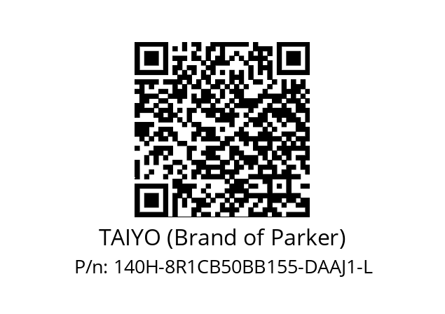   TAIYO (Brand of Parker) 140H-8R1CB50BB155-DAAJ1-L