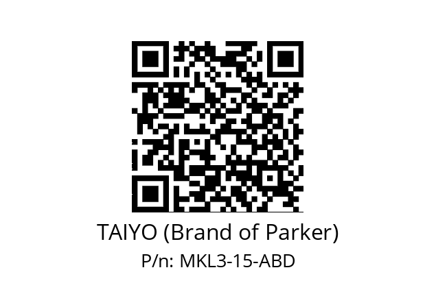   TAIYO (Brand of Parker) MKL3-15-ABD