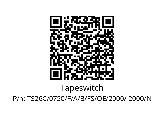   Tapeswitch TS26C/0750/F/A/B/FS/OE/2000/ 2000/N