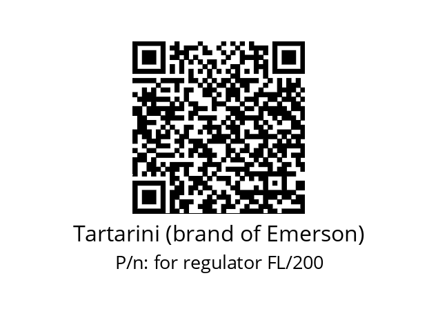   Tartarini (brand of Emerson) for regulator FL/200