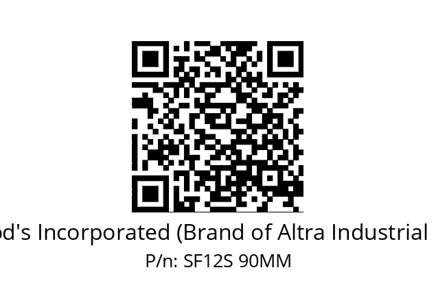   TB Wood's Incorporated (Brand of Altra Industrial Motion) SF12S 90MM