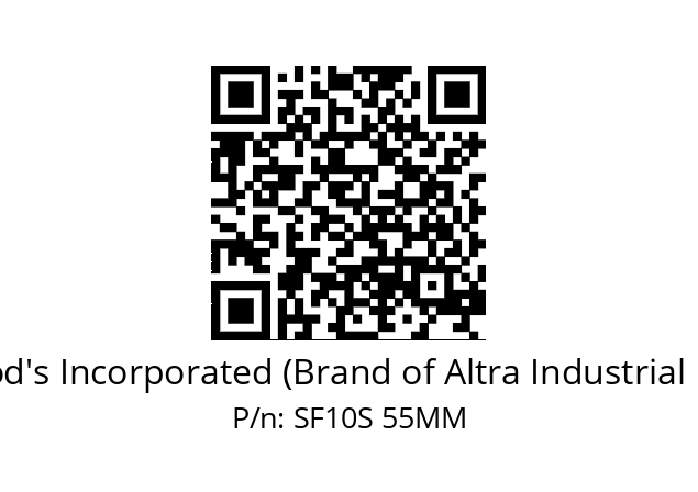   TB Wood's Incorporated (Brand of Altra Industrial Motion) SF10S 55MM