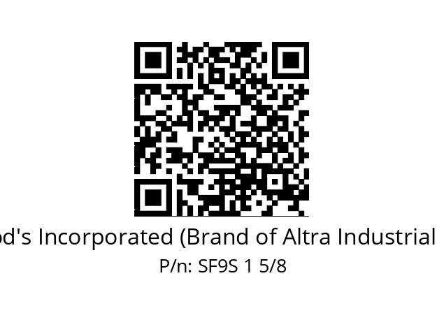   TB Wood's Incorporated (Brand of Altra Industrial Motion) SF9S 1 5/8