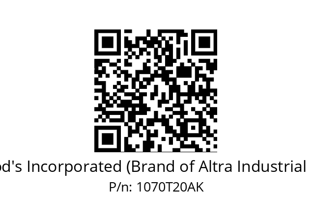   TB Wood's Incorporated (Brand of Altra Industrial Motion) 1070T20AK