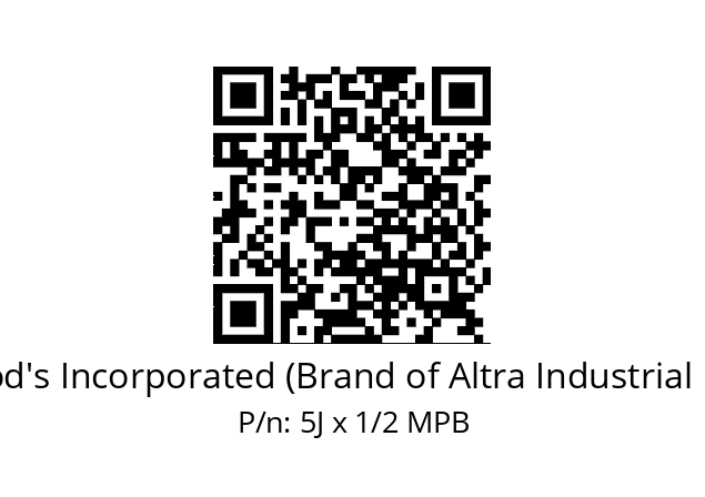   TB Wood's Incorporated (Brand of Altra Industrial Motion) 5J x 1/2 MPB