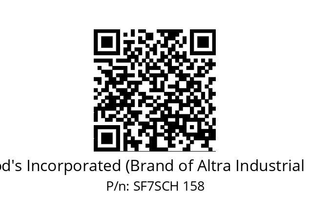   TB Wood's Incorporated (Brand of Altra Industrial Motion) SF7SCH 158