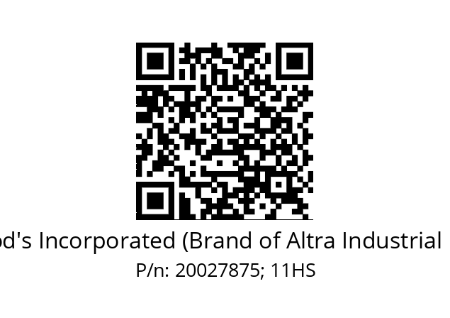   TB Wood's Incorporated (Brand of Altra Industrial Motion) 20027875; 11HS