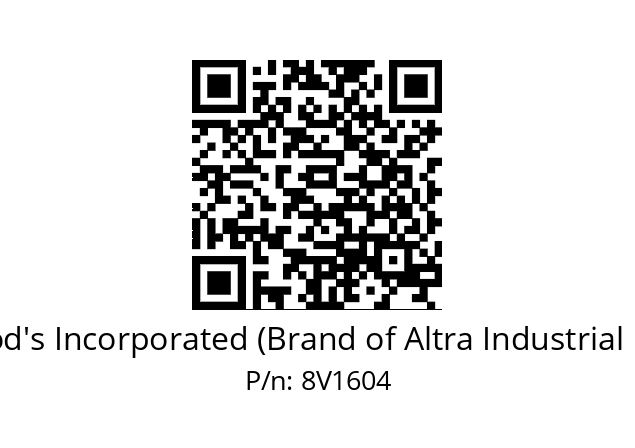   TB Wood's Incorporated (Brand of Altra Industrial Motion) 8V1604