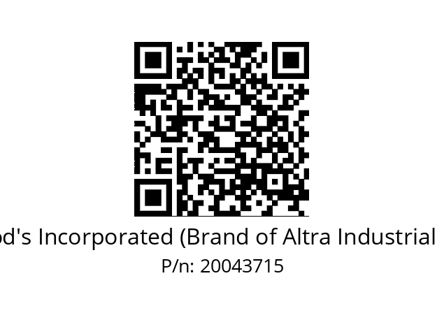   TB Wood's Incorporated (Brand of Altra Industrial Motion) 20043715