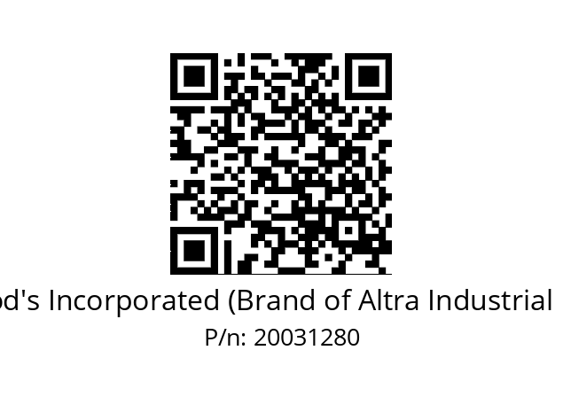   TB Wood's Incorporated (Brand of Altra Industrial Motion) 20031280