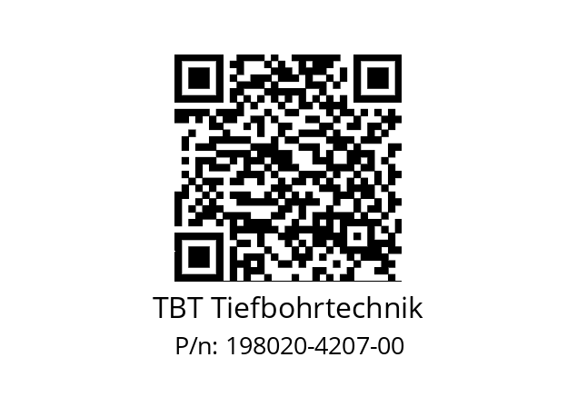   TBT Tiefbohrtechnik 198020-4207-00