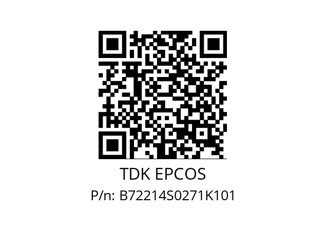   TDK EPCOS B72214S0271K101