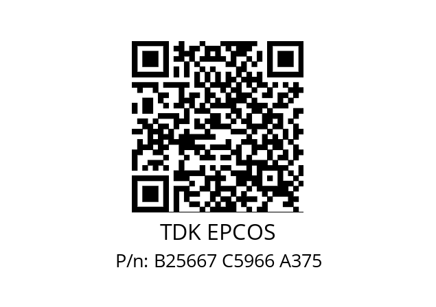   TDK EPCOS B25667 C5966 A375