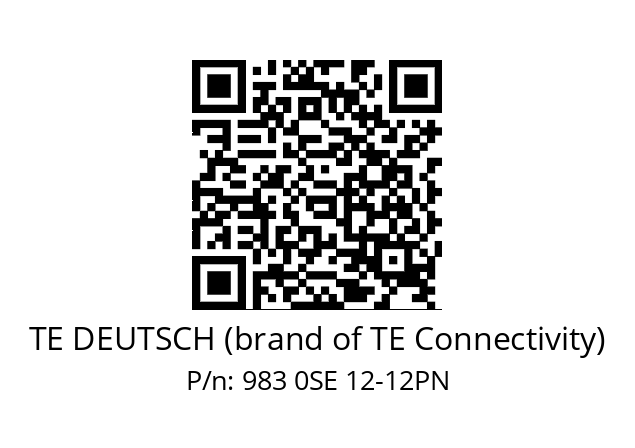   TE DEUTSCH (brand of TE Connectivity) 983 0SE 12-12PN