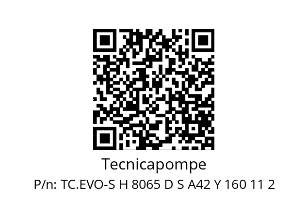   Tecnicapompe TC.EVO-S H 8065 D S A42 Y 160 11 2