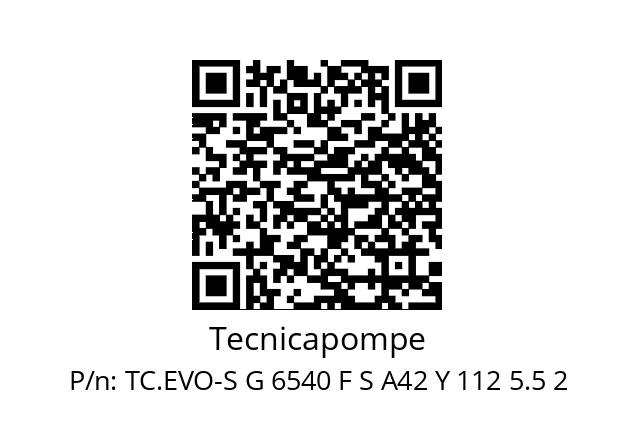   Tecnicapompe TC.EVO-S G 6540 F S A42 Y 112 5.5 2