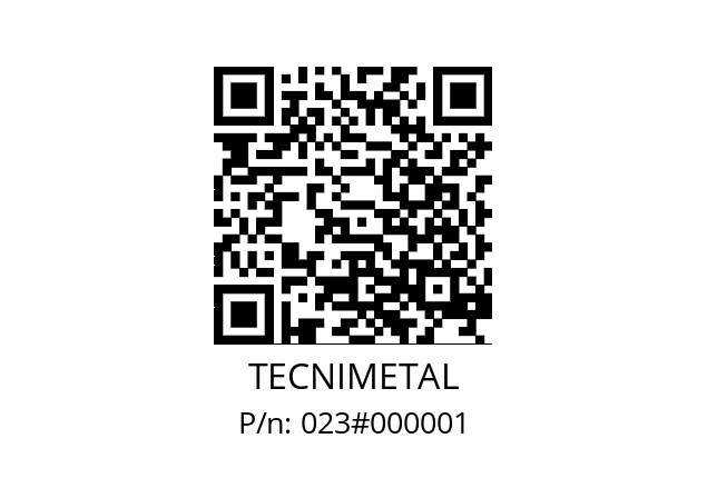   TECNIMETAL 023#000001