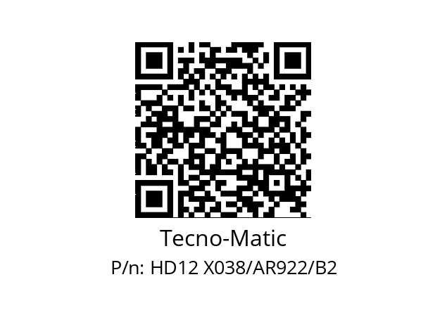   Tecno-Matic HD12 X038/AR922/B2