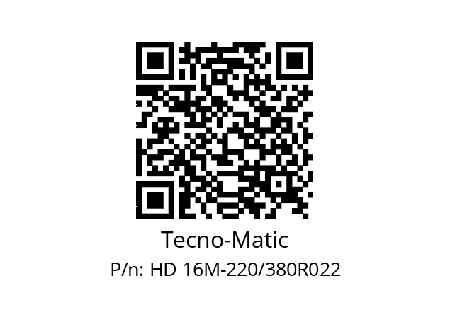   Tecno-Matic HD 16M-220/380R022