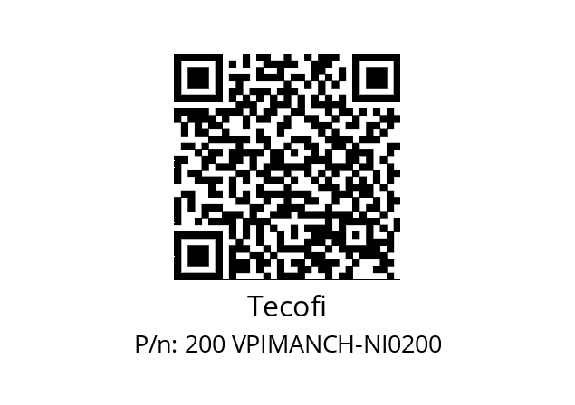   Tecofi 200 VPIMANCH-NI0200