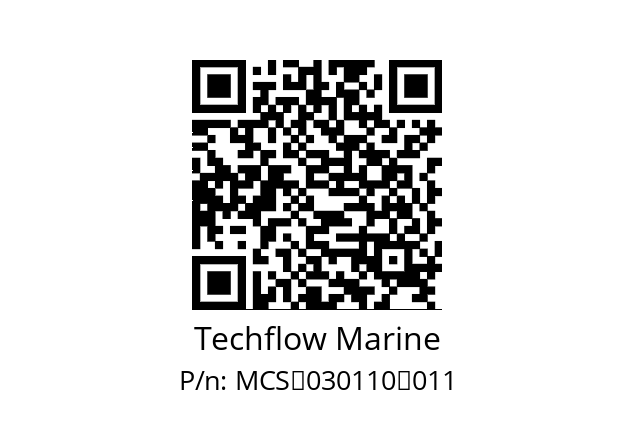   Techflow Marine MCS‐030110‐011