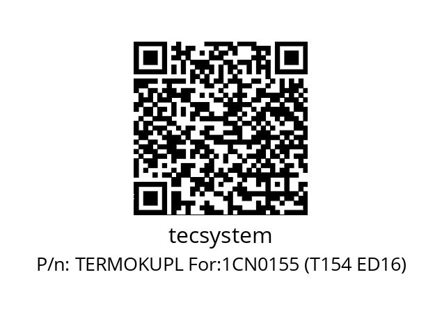   tecsystem TERMOKUPL For:1CN0155 (T154 ED16)