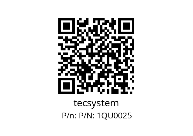   tecsystem P/N: 1QU0025