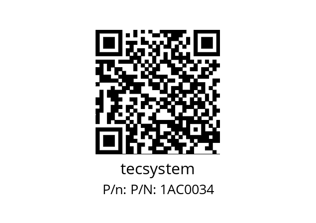   tecsystem P/N: 1AC0034