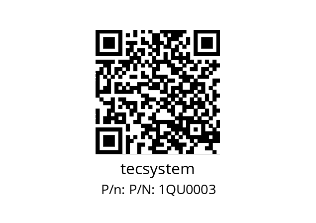   tecsystem P/N: 1QU0003